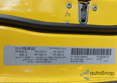 2017 Dodge Charger R/T Rwd from USA, damaged, VIN 2C3CDXCT7HH549576